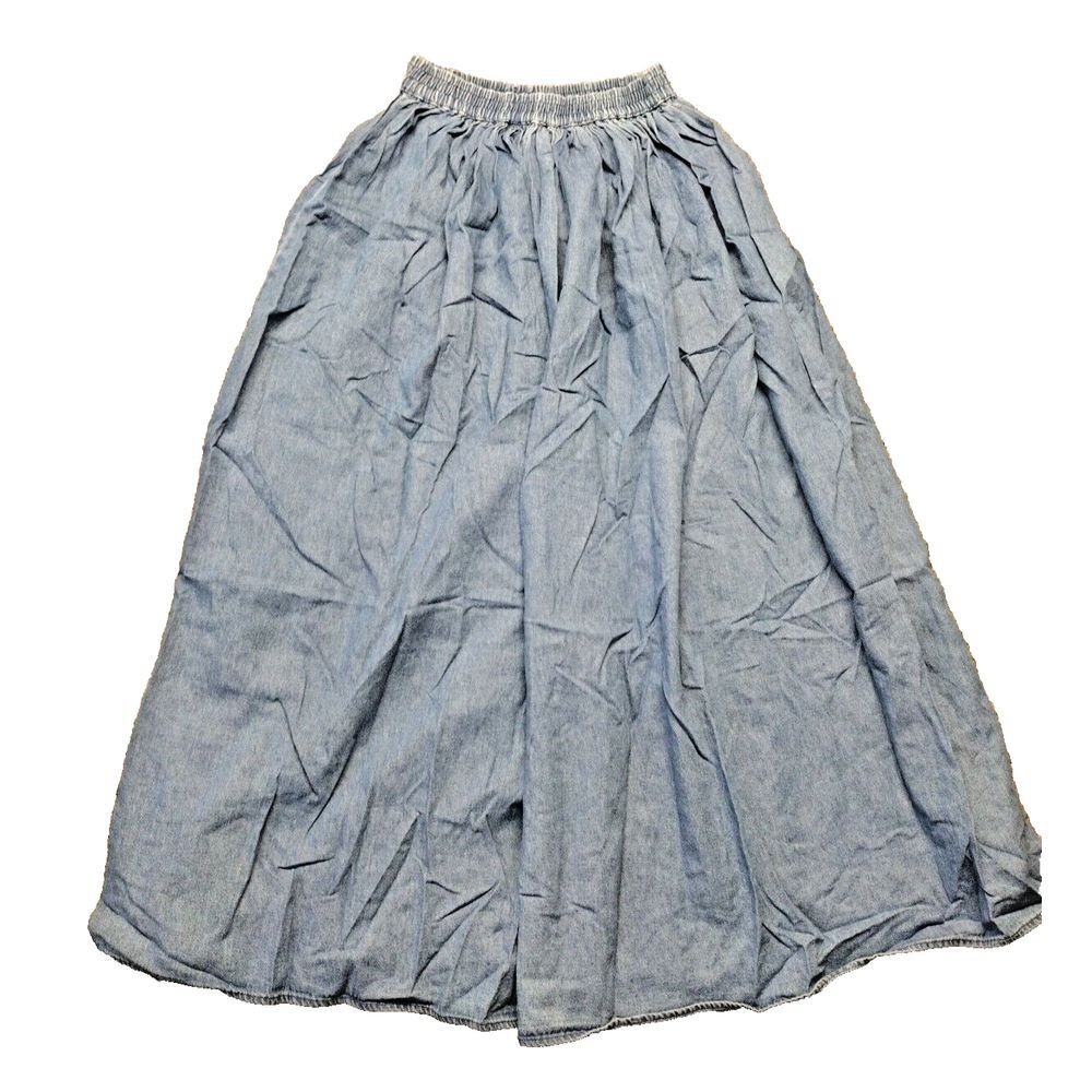 Sun River Clothing Denim Modest Skirt Womens SZ Small Jean Skirt Homeschool 90's